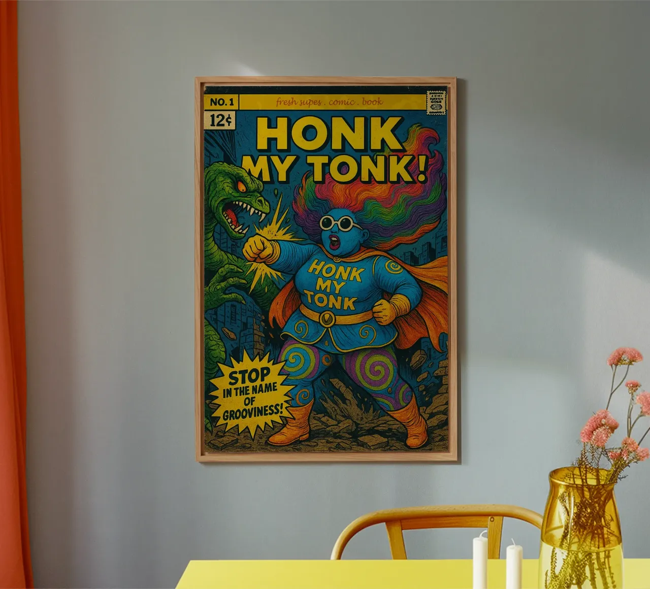 HONK MY TONK - Fresh Supes On The Block pannello forex da Vintage Van Gogh