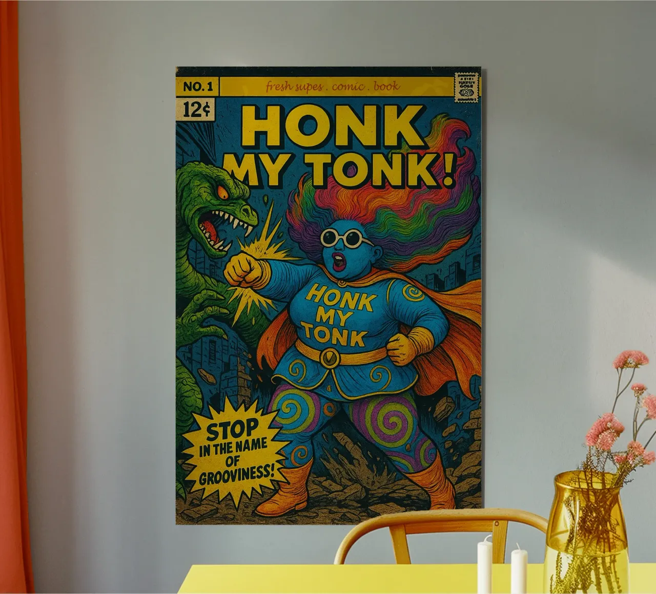 HONK MY TONK - Fresh Supes On The Block pannello forex da Vintage Van Gogh