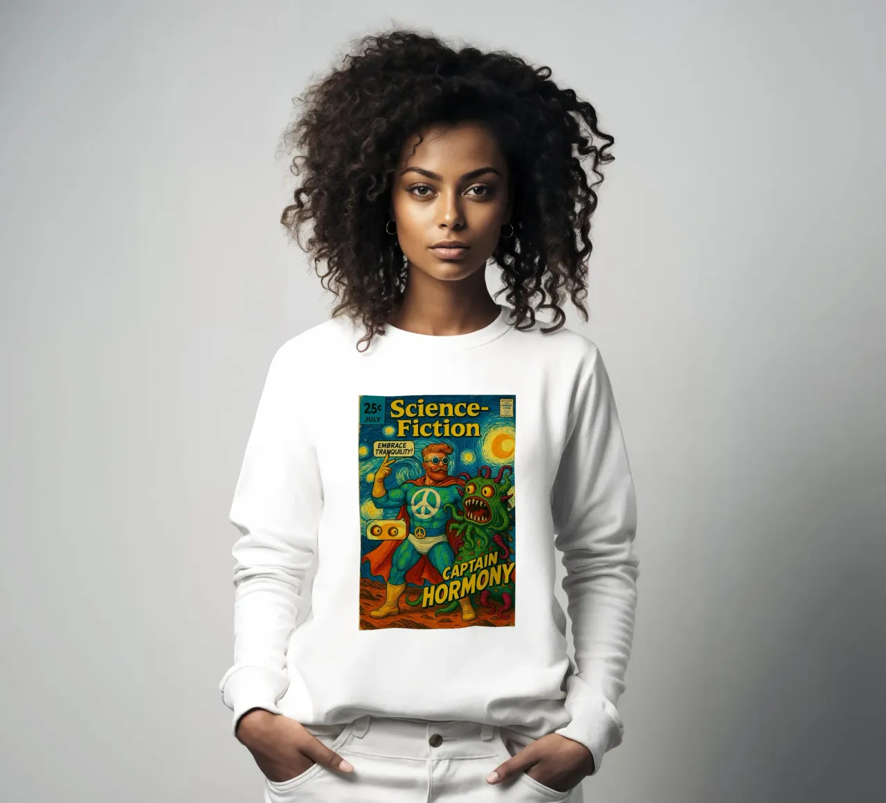CAPTAIN HORMONY - Fresh Supes On The Block felpa da Vintage Van Gogh
