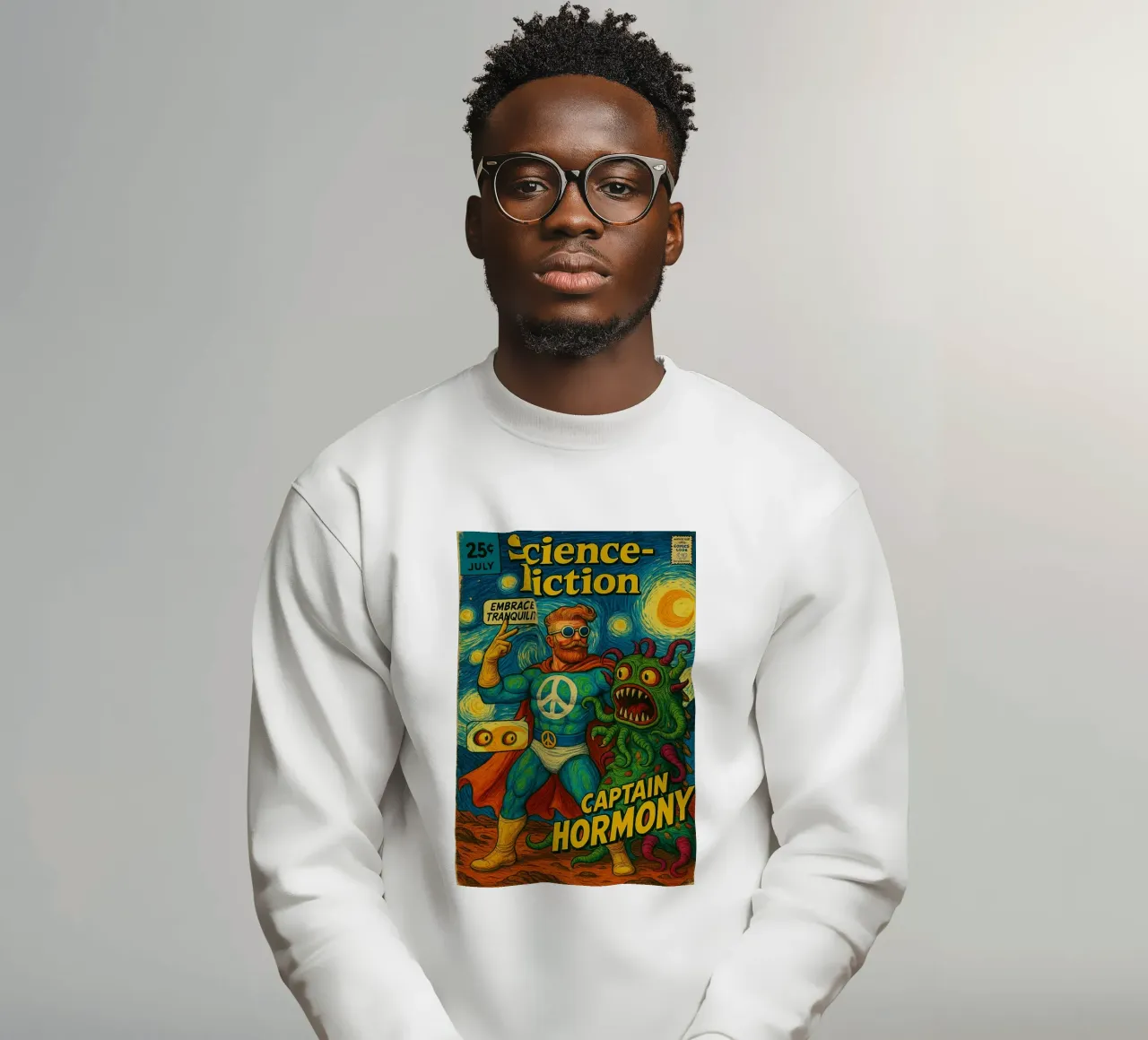 CAPTAIN HORMONY - Fresh Supes On The Block felpa da Vintage Van Gogh