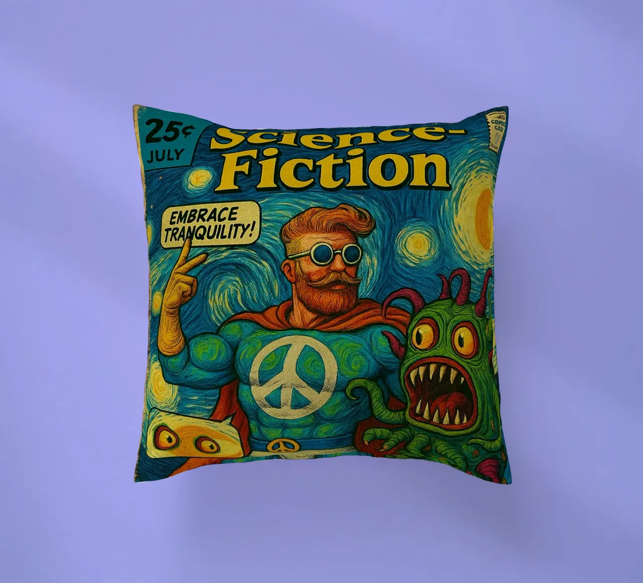 CAPTAIN HORMONY - Fresh Supes On The Block cuscino da Vintage Van Gogh