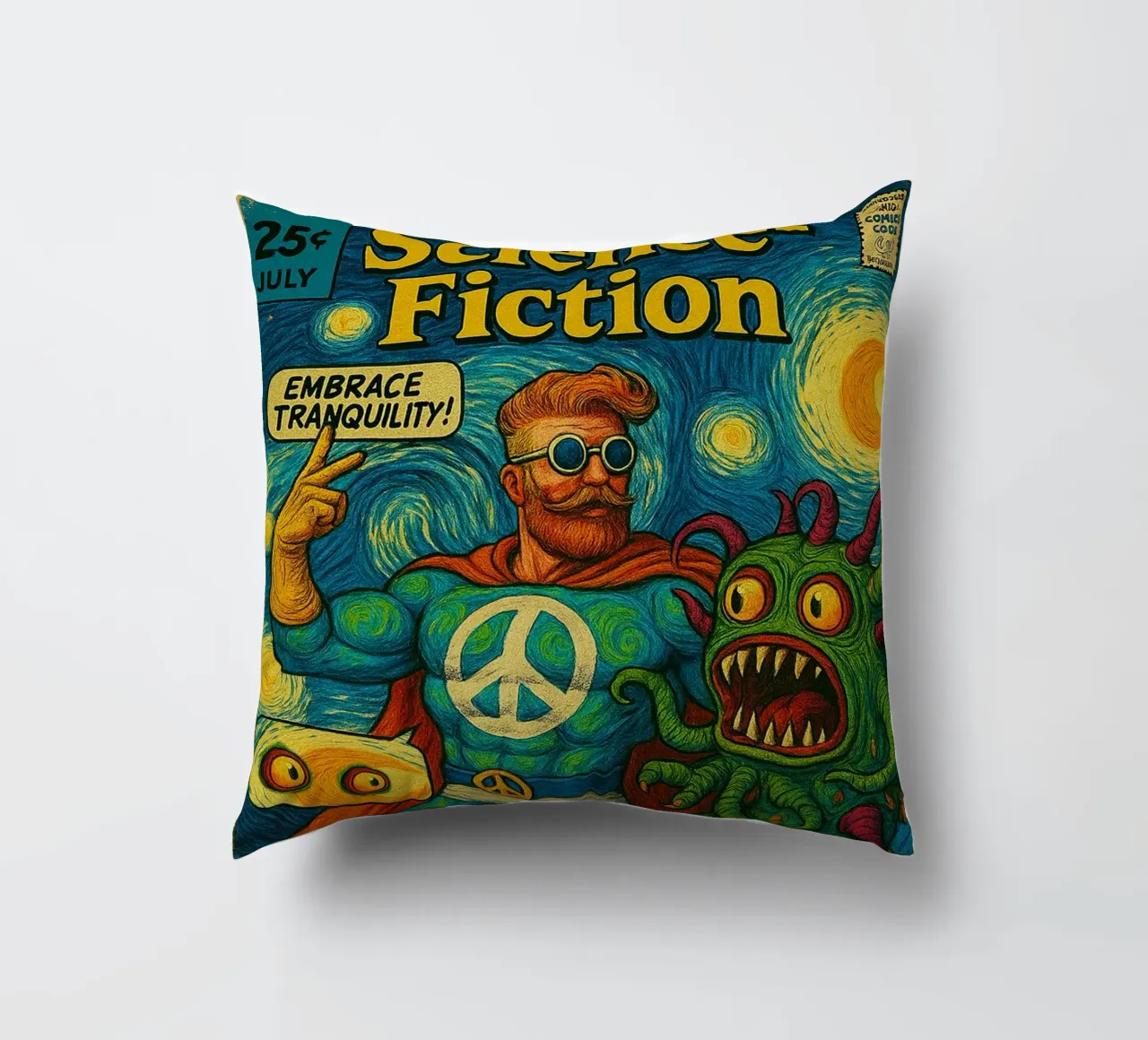 CAPTAIN HORMONY - Fresh Supes On The Block cuscino da Vintage Van Gogh