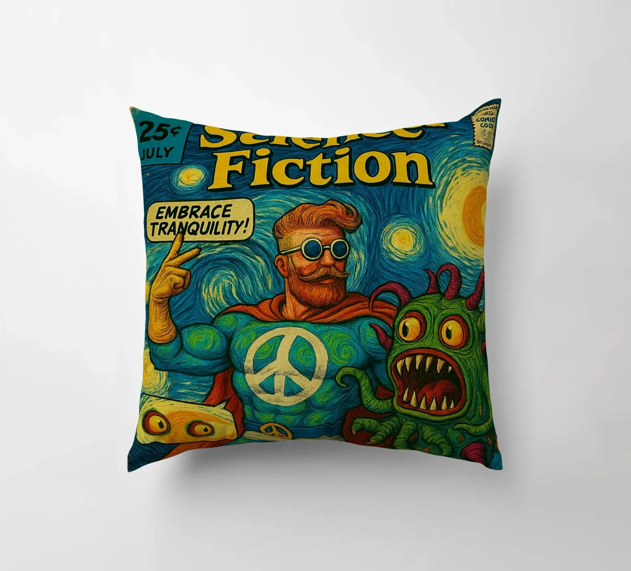 CAPTAIN HORMONY - Fresh Supes On The Block cuscino da Vintage Van Gogh