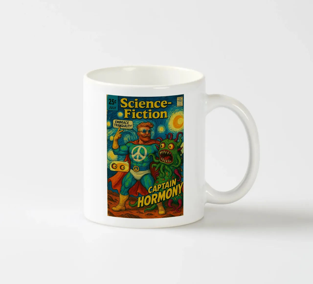 CAPTAIN HORMONY - Fresh Supes On The Block keramische mok van Vintage Van Gogh