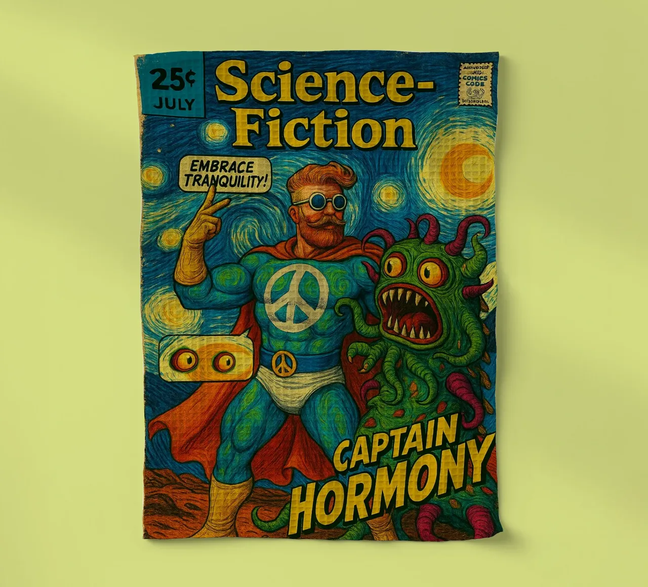 CAPTAIN HORMONY - Fresh Supes On The Block torchon de Vintage Van Gogh