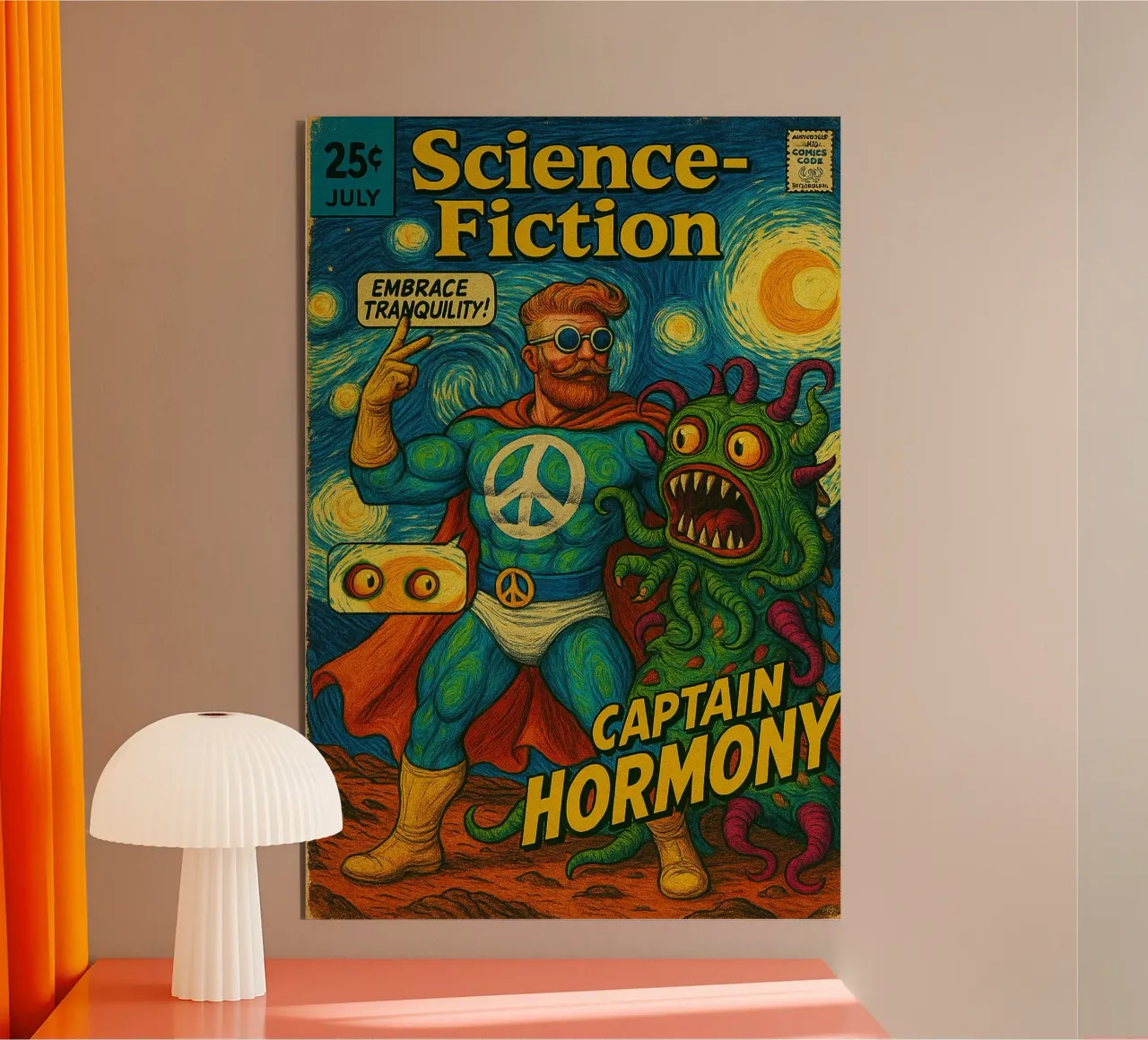 CAPTAIN HORMONY - Fresh Supes On The Block alluminio dibond da Vintage Van Gogh