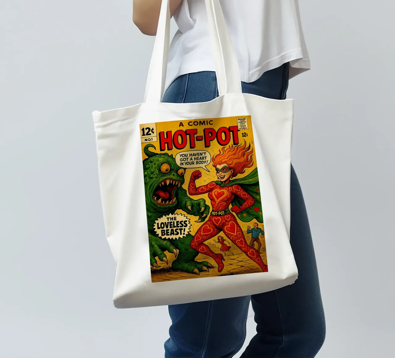 HOT POT - Fresh Supes On The Block borsa in juta da Vintage Van Gogh