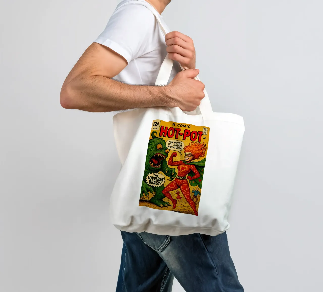HOT POT - Fresh Supes On The Block borsa in juta da Vintage Van Gogh