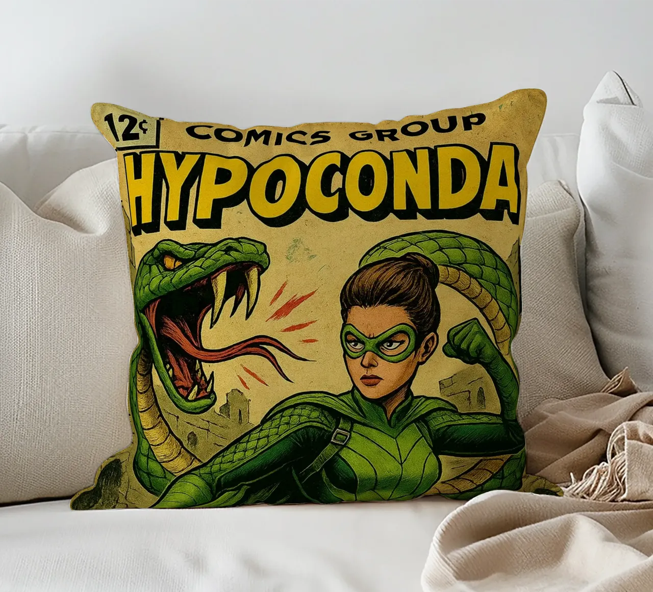 HYPOCONDA - Fresh Supes On The Block cuscino da Vintage Van Gogh
