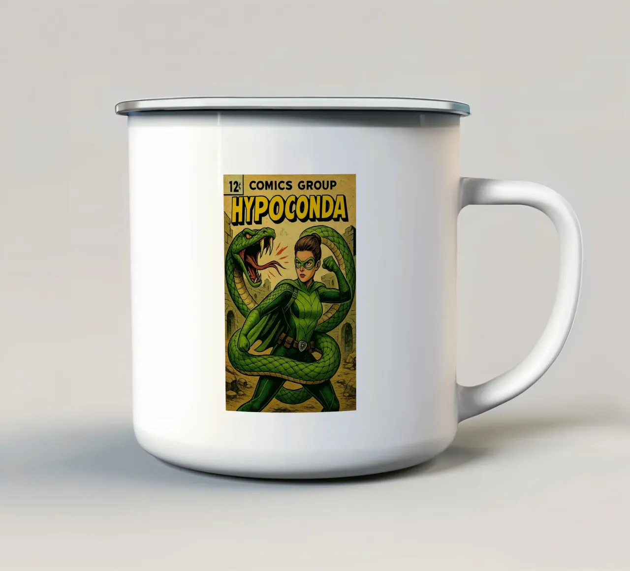 HYPOCONDA - Fresh Supes On The Block emaille mok van Vintage Van Gogh