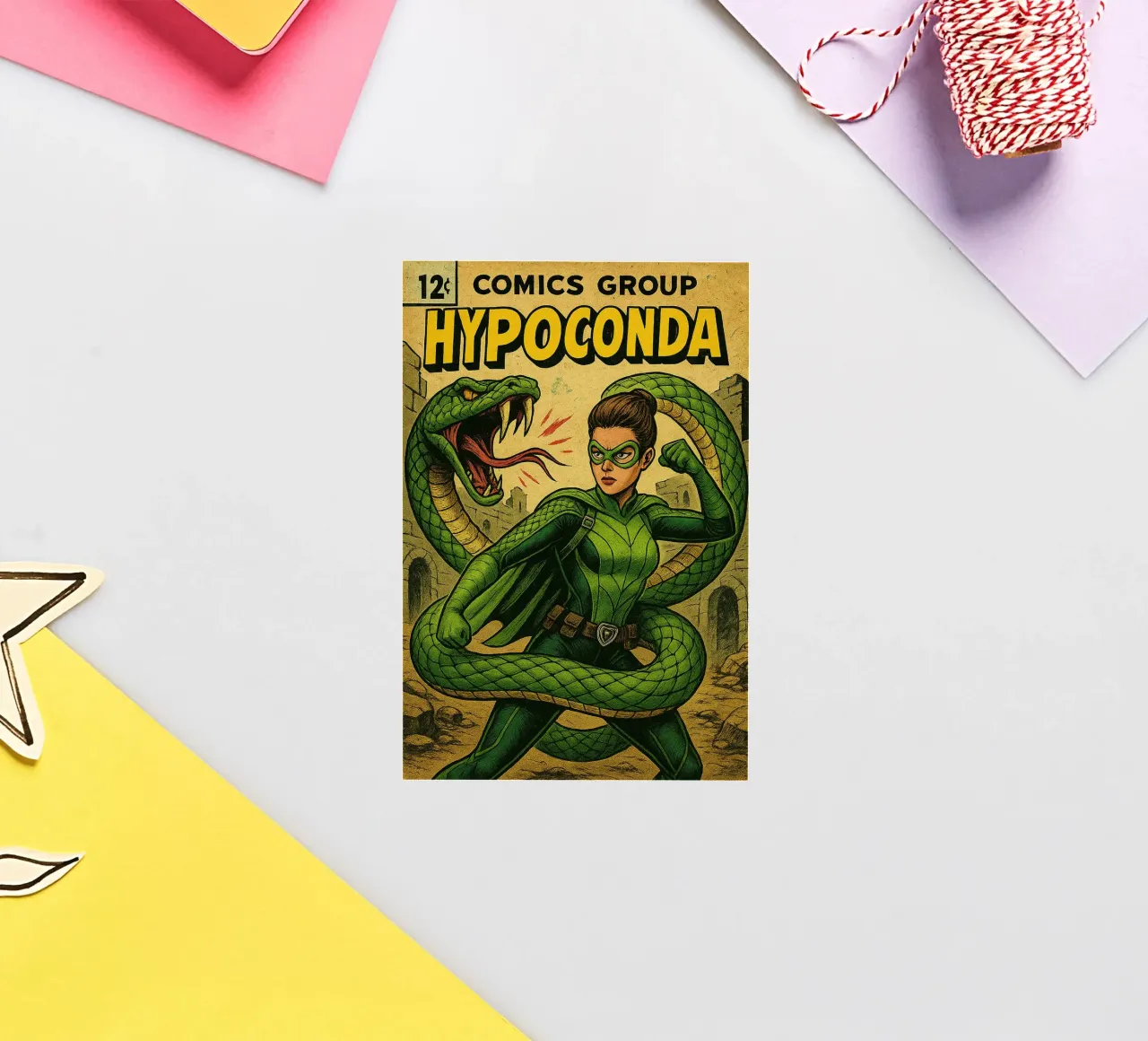 HYPOCONDA - Fresh Supes On The Block adesivo da Vintage Van Gogh