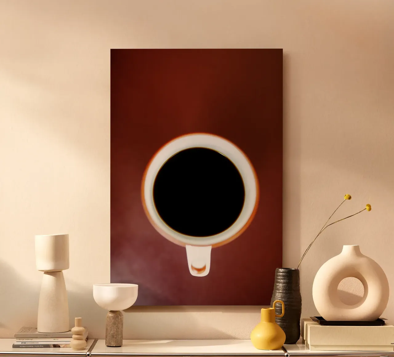 Cafe Liebe, espresso dall'Italia alluminio dibond da fotokunst