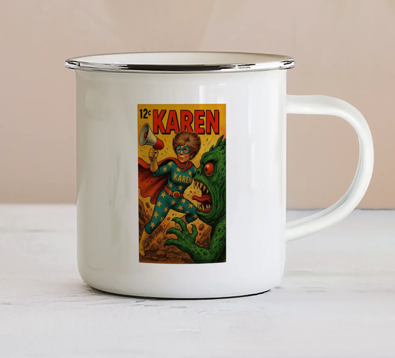 MAGA KAREN - Fresh Supes On The Block tazza in smalto da Vintage Van Gogh