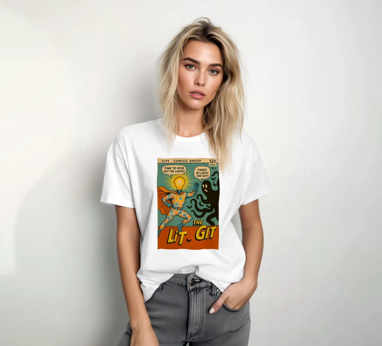 THE LIT GIT - Fresh Supes On The Block T-Shirt von Vintage Van Gogh