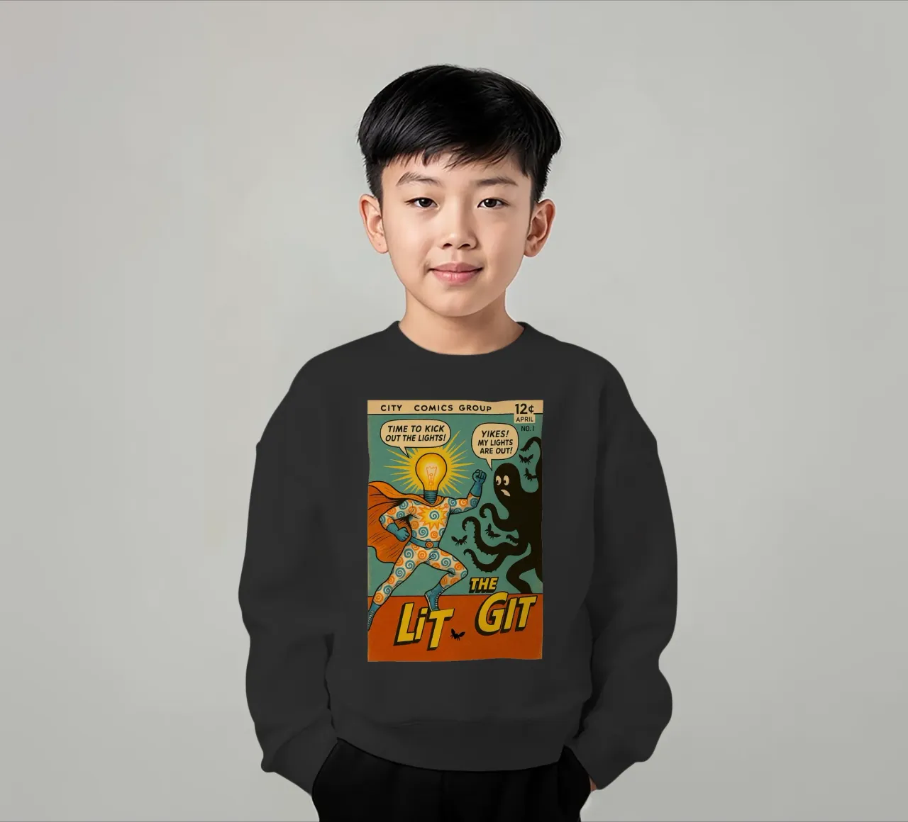 THE LIT GIT - Fresh Supes On The Block felpa bambino da Vintage Van Gogh