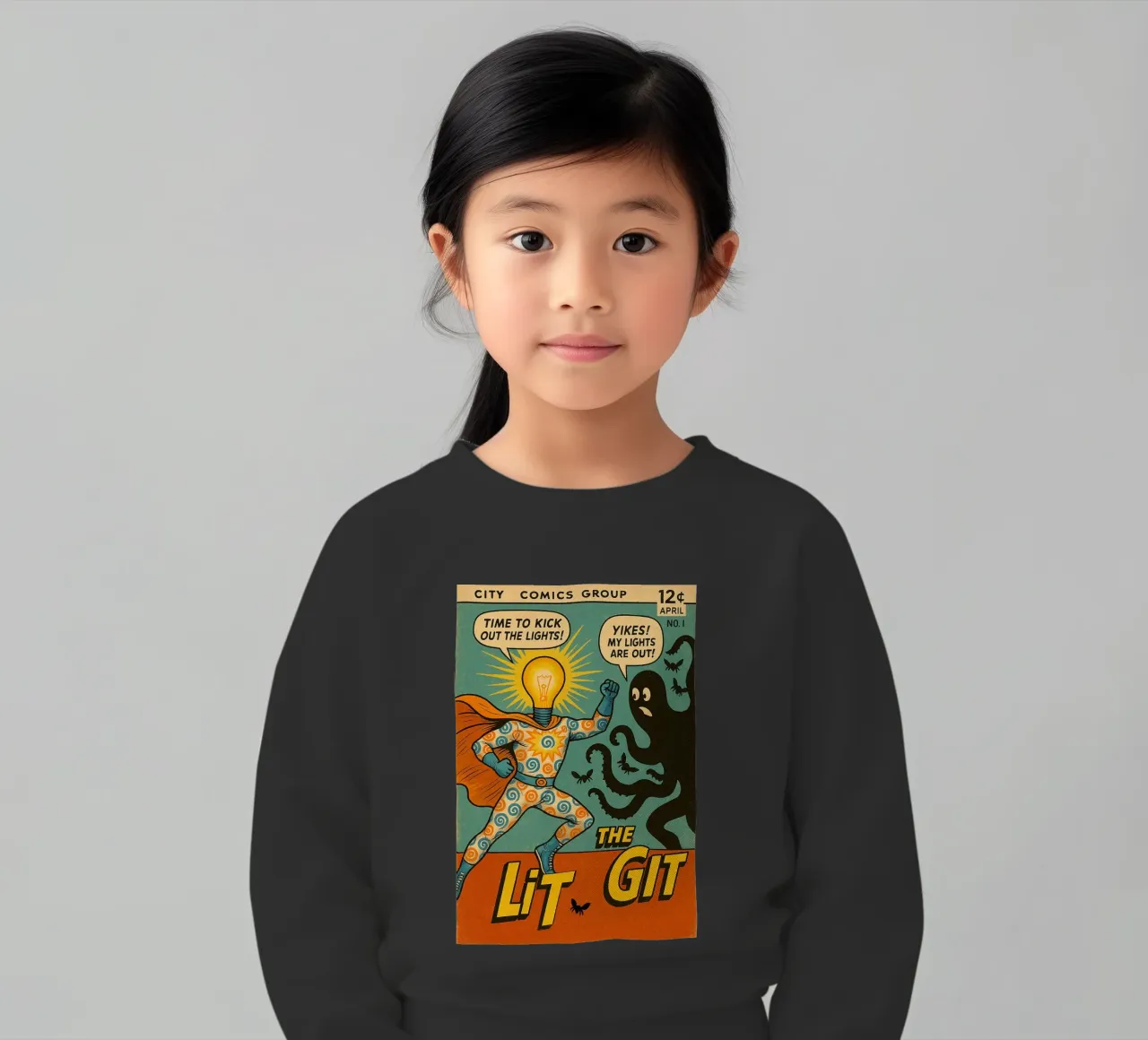 THE LIT GIT - Fresh Supes On The Block felpa bambino da Vintage Van Gogh