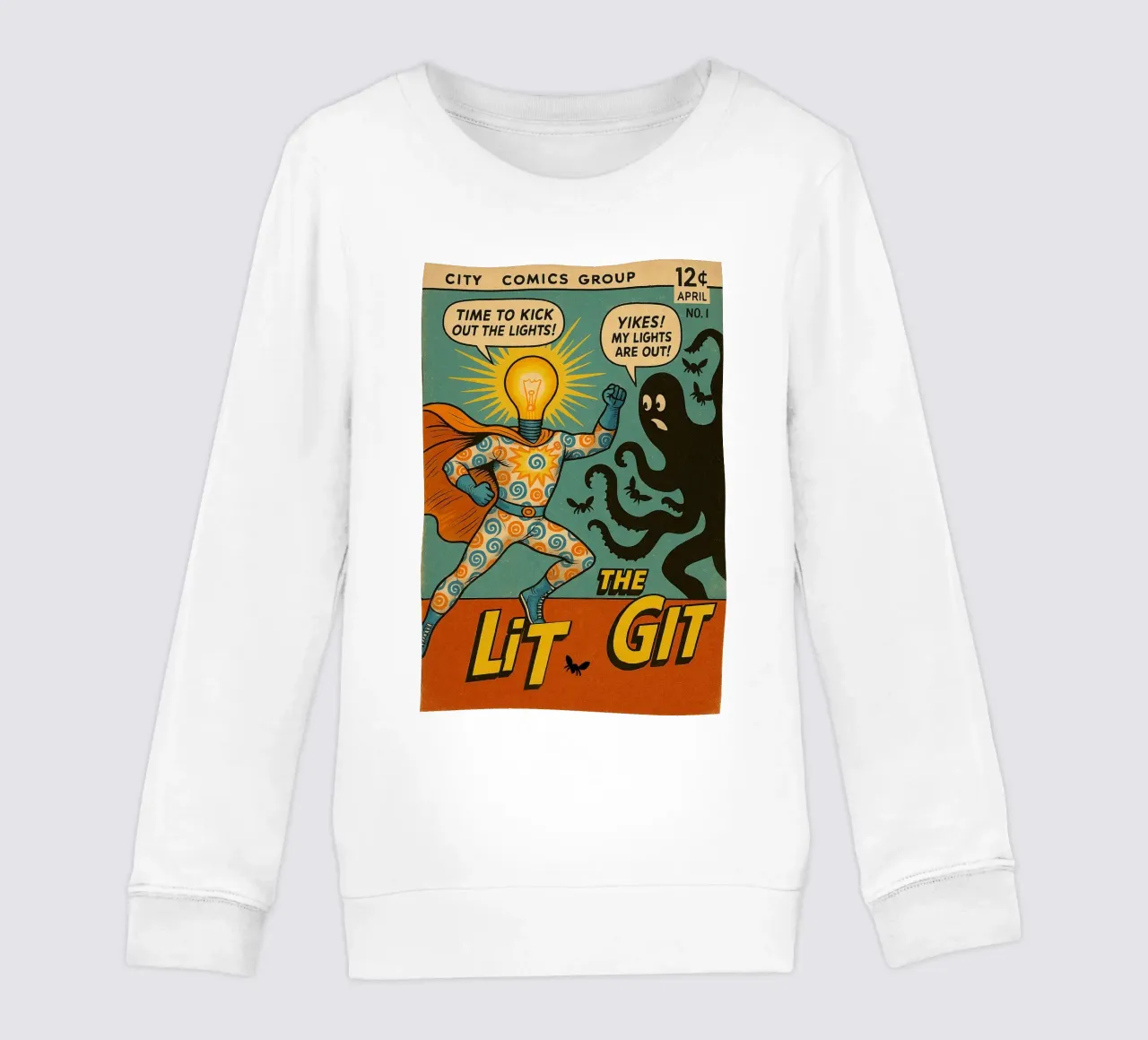 THE LIT GIT - Fresh Supes On The Block Kinder Sweatshirt von Vintage Van Gogh
