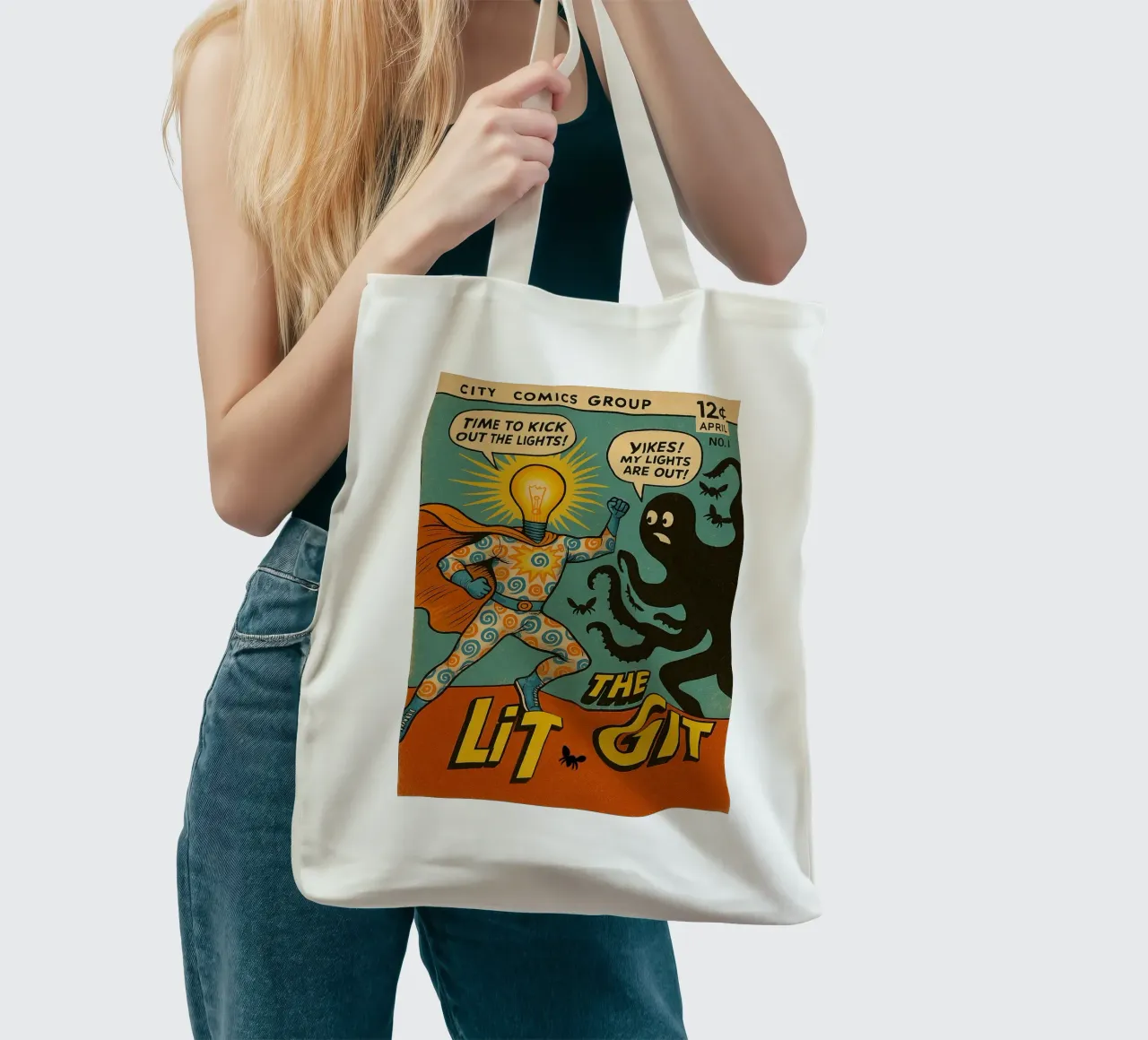 THE LIT GIT - Fresh Supes On The Block borsa in juta da Vintage Van Gogh