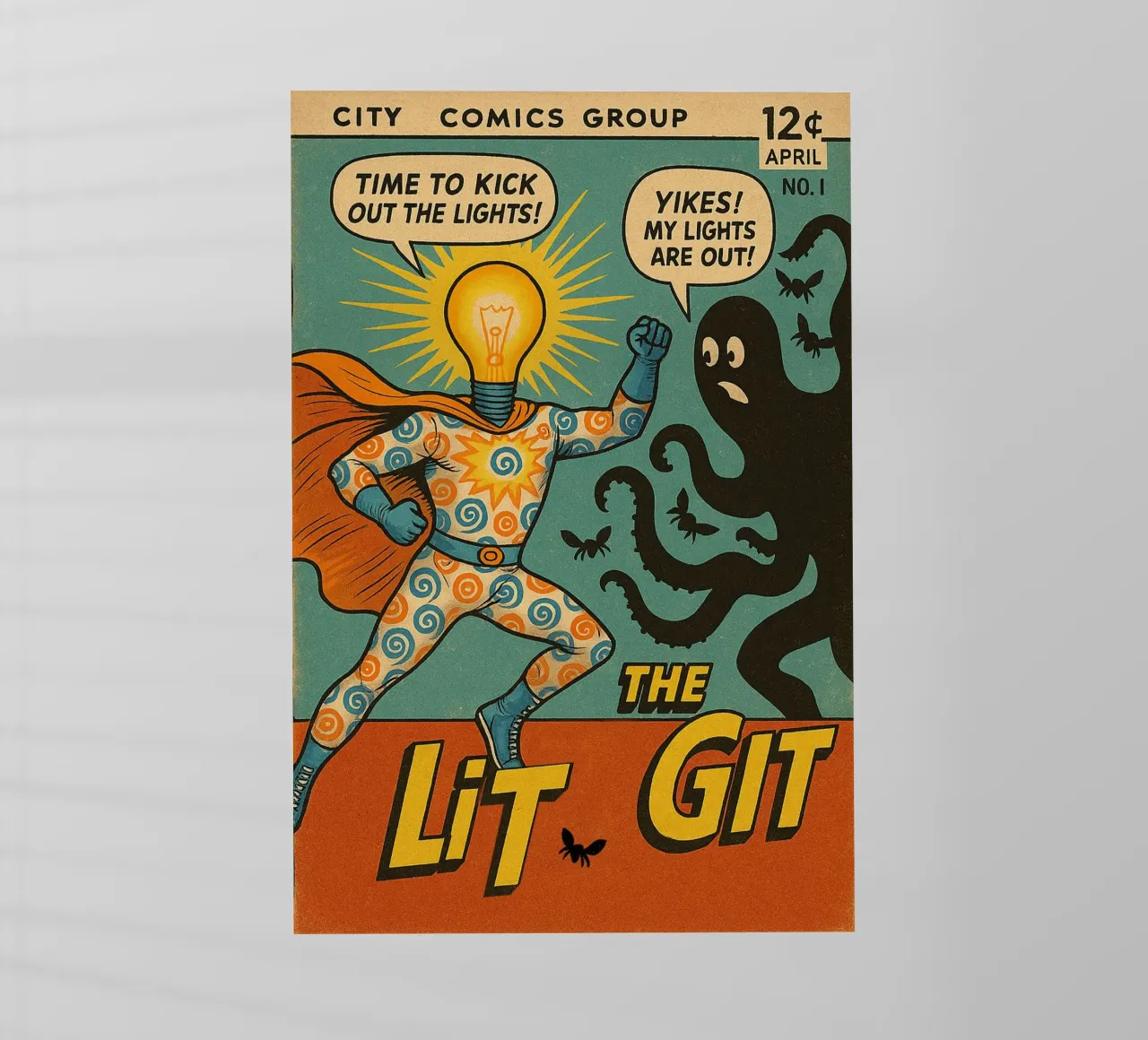 THE LIT GIT - Fresh Supes On The Block lámina retroiluminada de Vintage Van Gogh