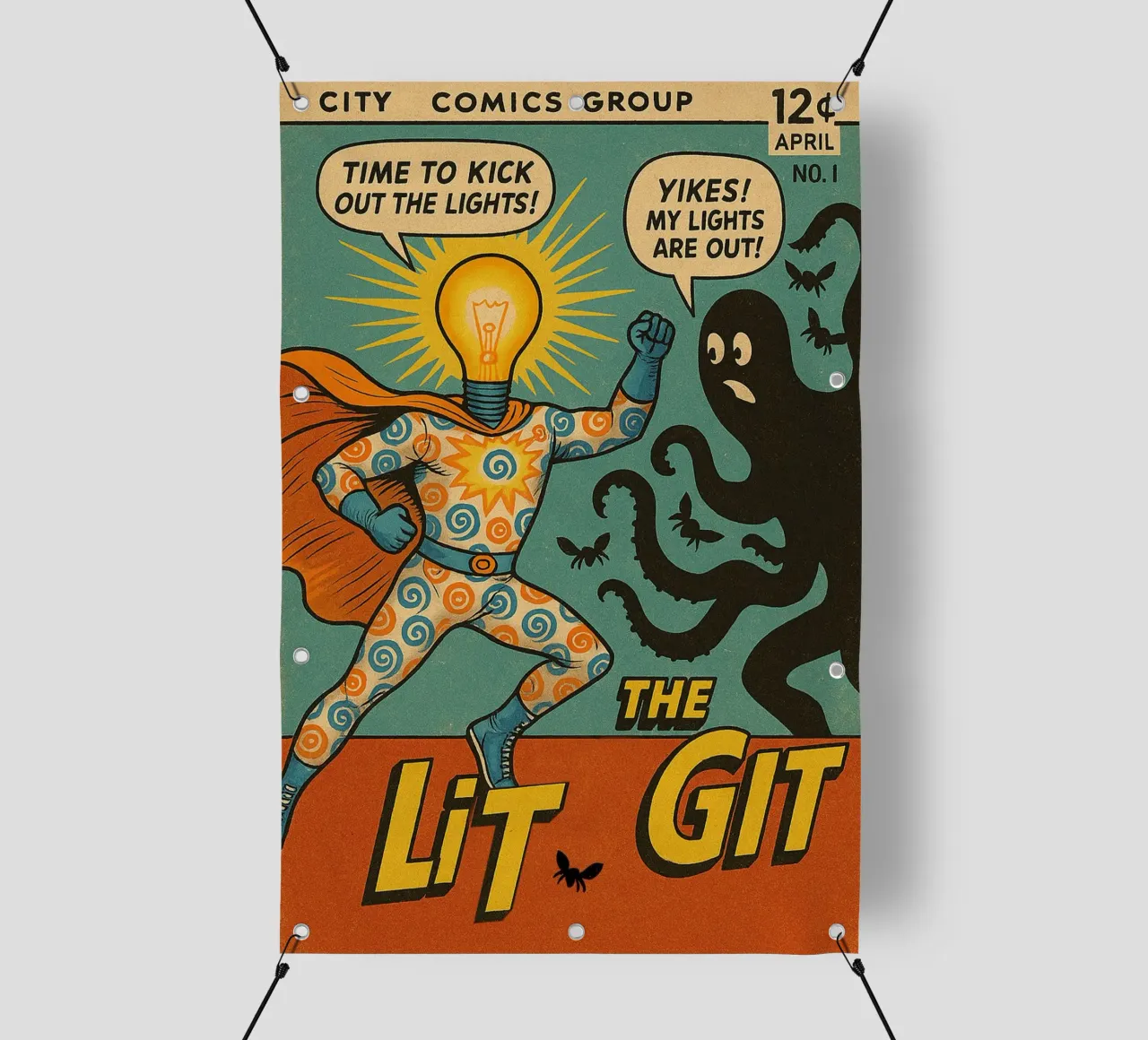 THE LIT GIT - Fresh Supes On The Block telo in pvc da Vintage Van Gogh