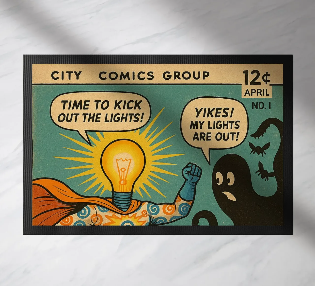 THE LIT GIT - Fresh Supes On The Block Fußmatte von Vintage Van Gogh