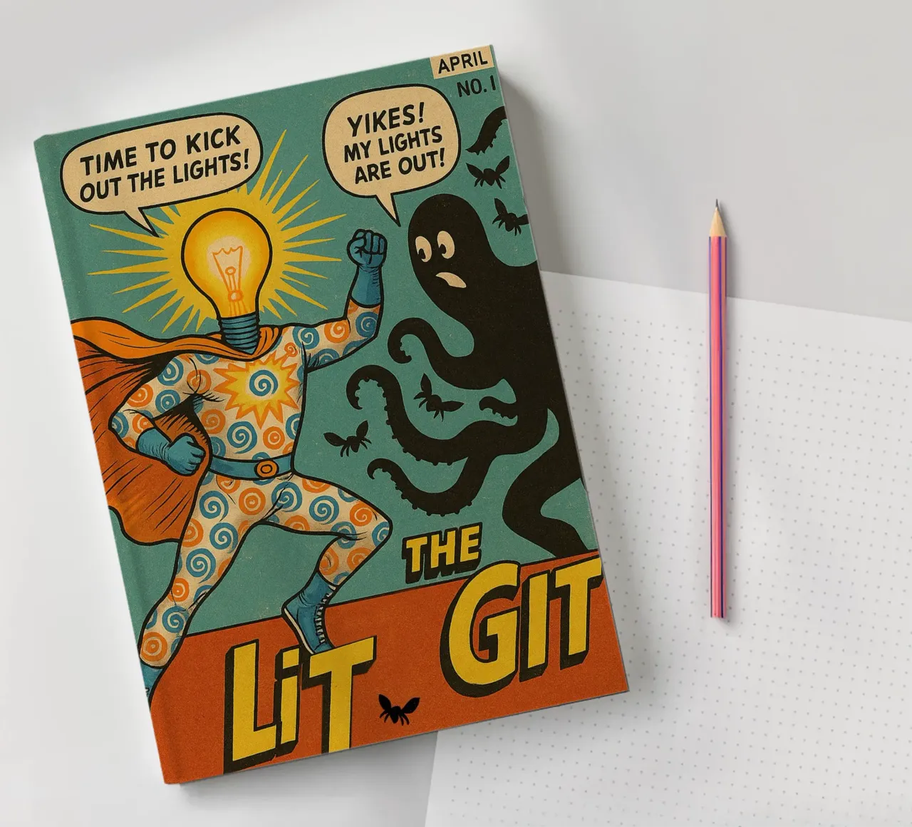 THE LIT GIT - Fresh Supes On The Block notebook by Vintage Van Gogh