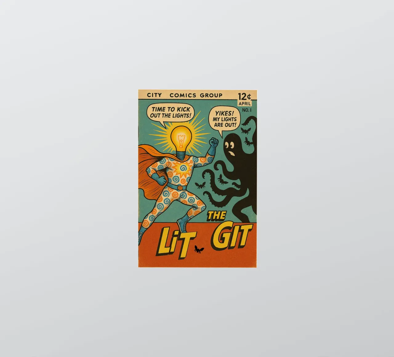 THE LIT GIT - Fresh Supes On The Block sticker van Vintage Van Gogh