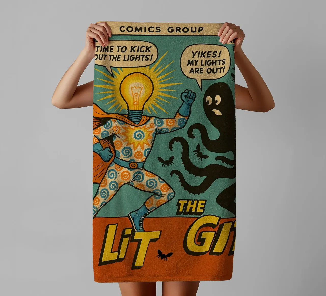 THE LIT GIT - Fresh Supes On The Block towel by Vintage Van Gogh