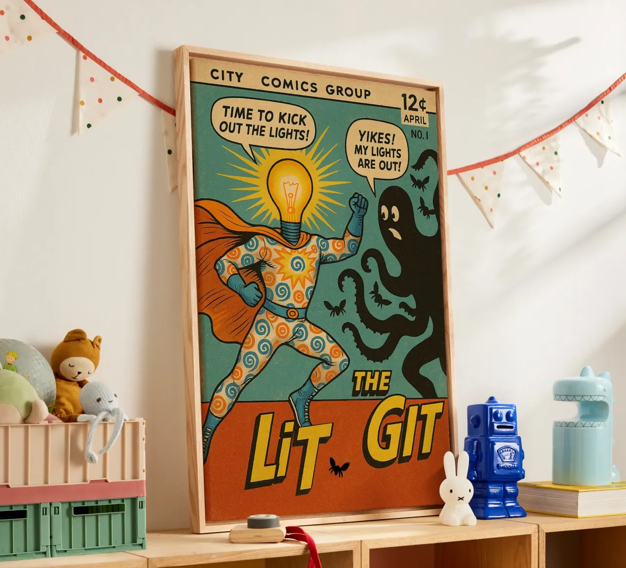 THE LIT GIT - Fresh Supes On The Block tela da Vintage Van Gogh