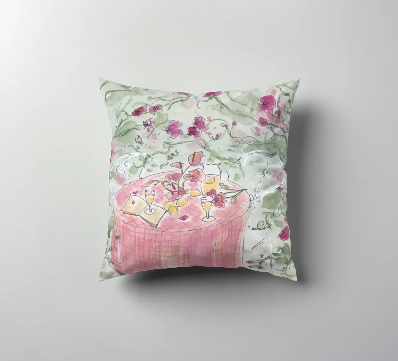 Lemonade Party decorative cushion by Katharina Puritscher