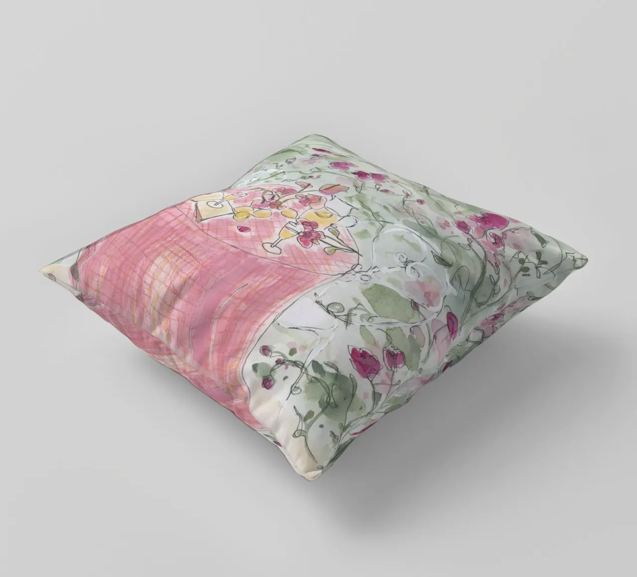 Lemonade Party decorative cushion by Katharina Puritscher