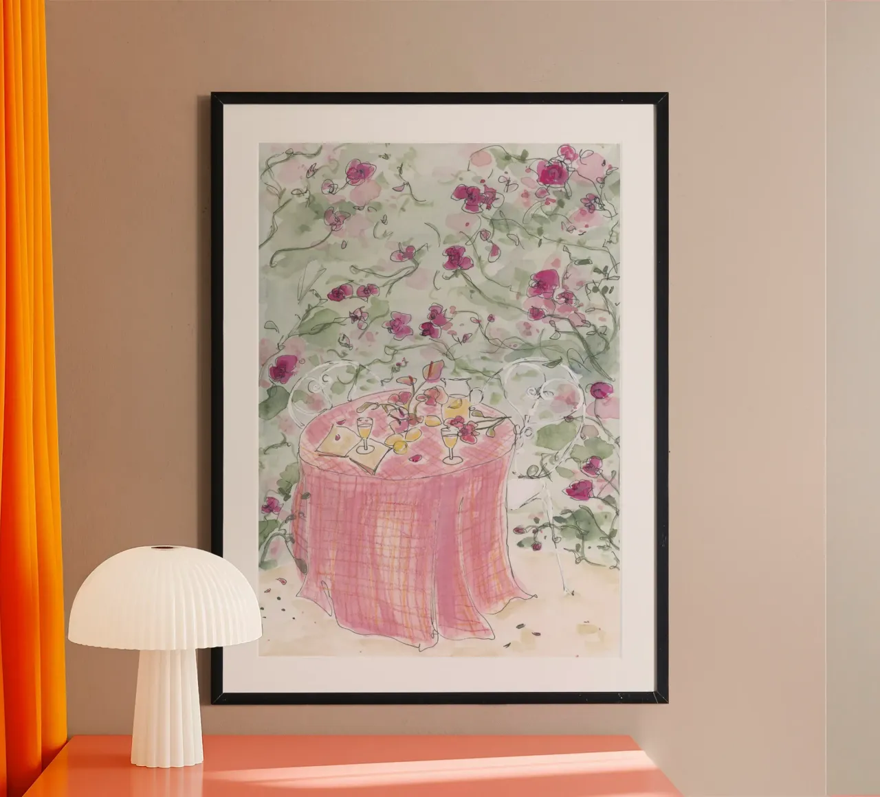 Festa della limonata poster con telaio in legno da Katharina Puritscher