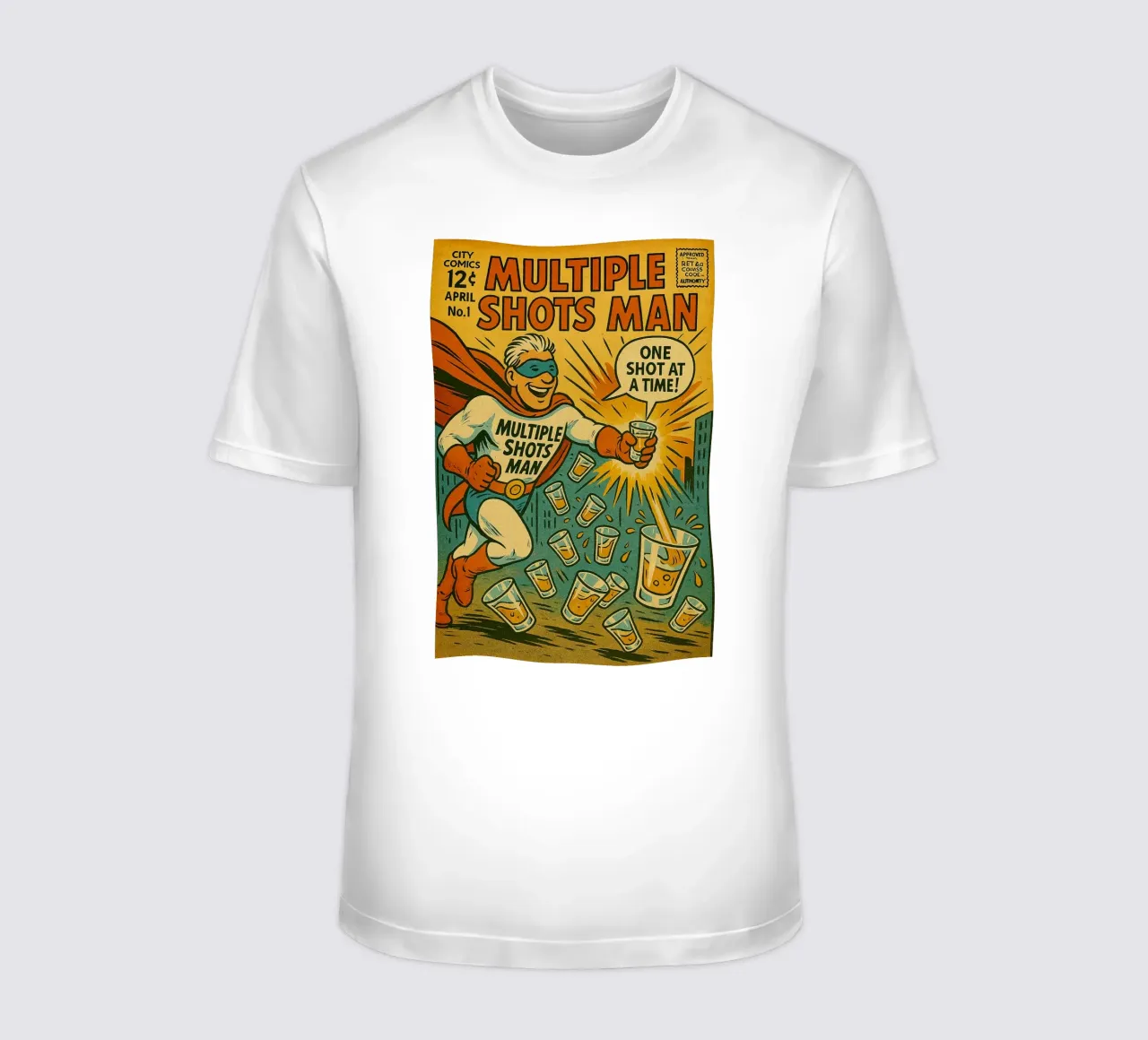 MULTIPLE SHOTS MAN - Fresh Supes On The Block camiseta de Vintage Van Gogh