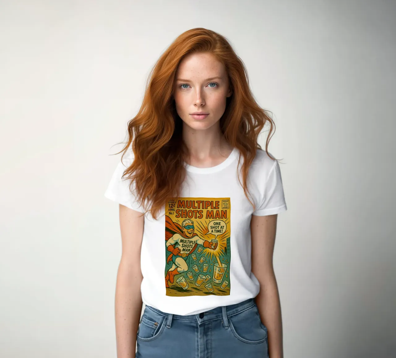 MULTIPLE SHOTS MAN - Fresh Supes On The Block camiseta de mujer de Vintage Van Gogh