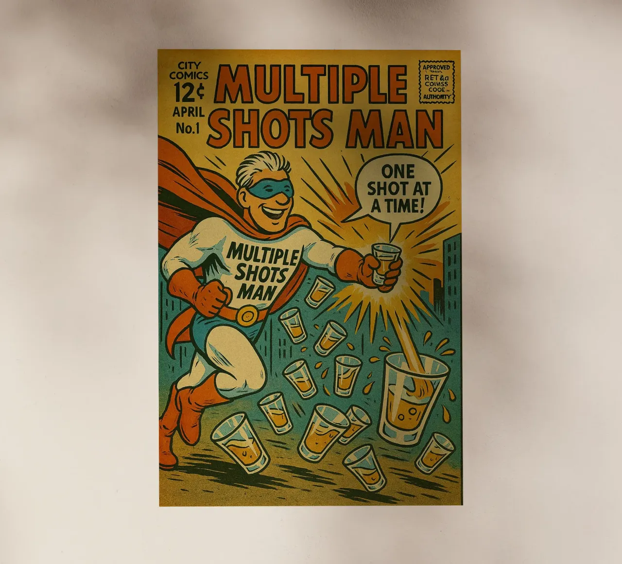 MULTIPLE SHOTS MAN - Fresh Supes On The Block pellicola backlit da Vintage Van Gogh