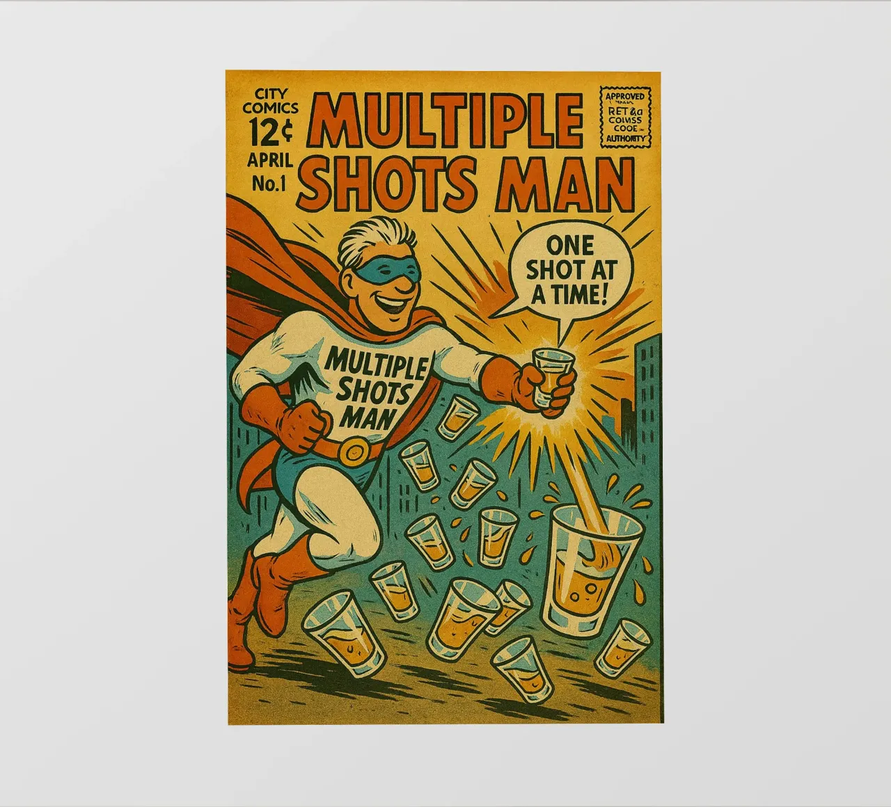 MULTIPLE SHOTS MAN - Fresh Supes On The Block pellicola backlit da Vintage Van Gogh