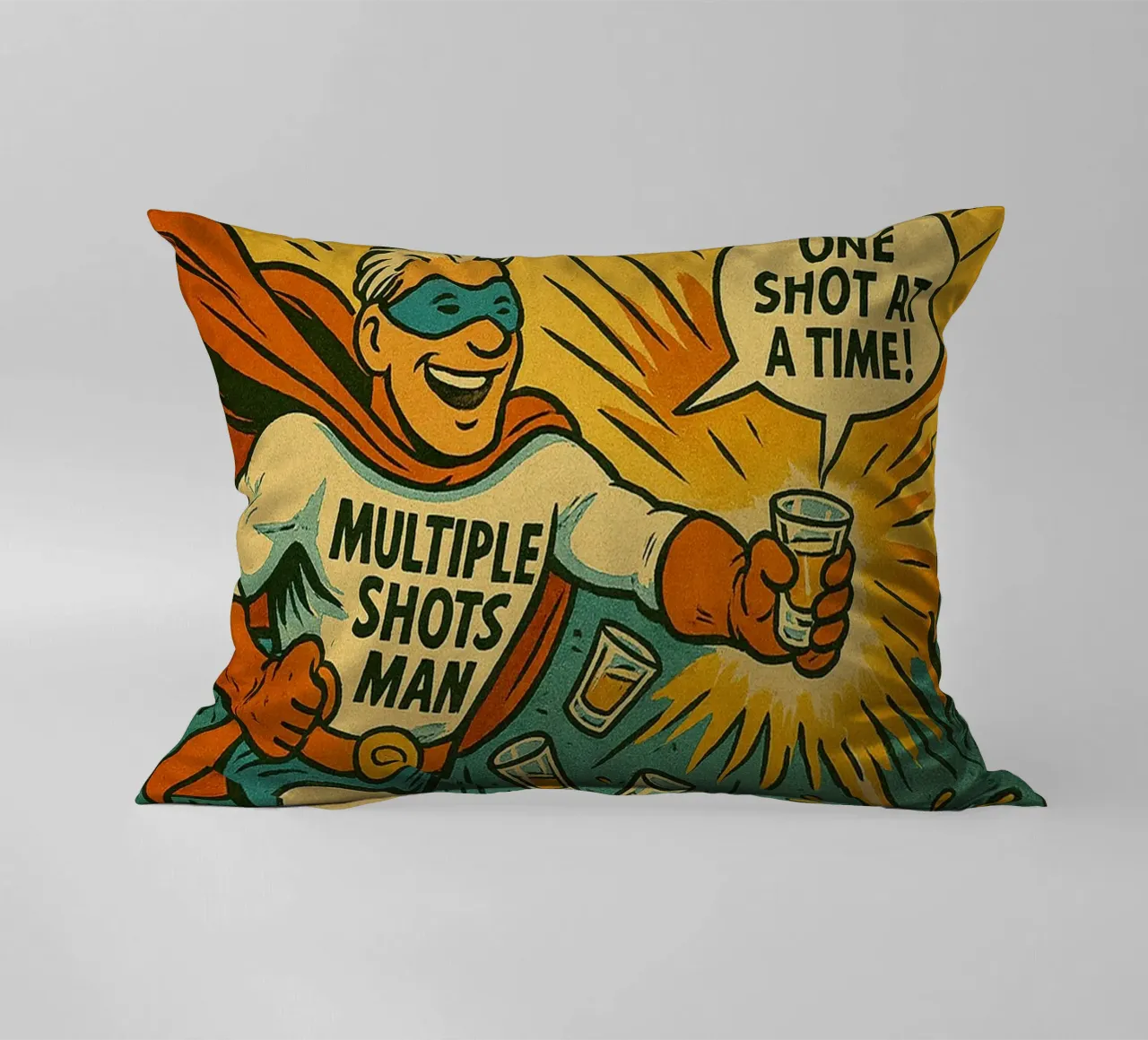 MULTIPLE SHOTS MAN - Fresh Supes On The Block cuscino da Vintage Van Gogh