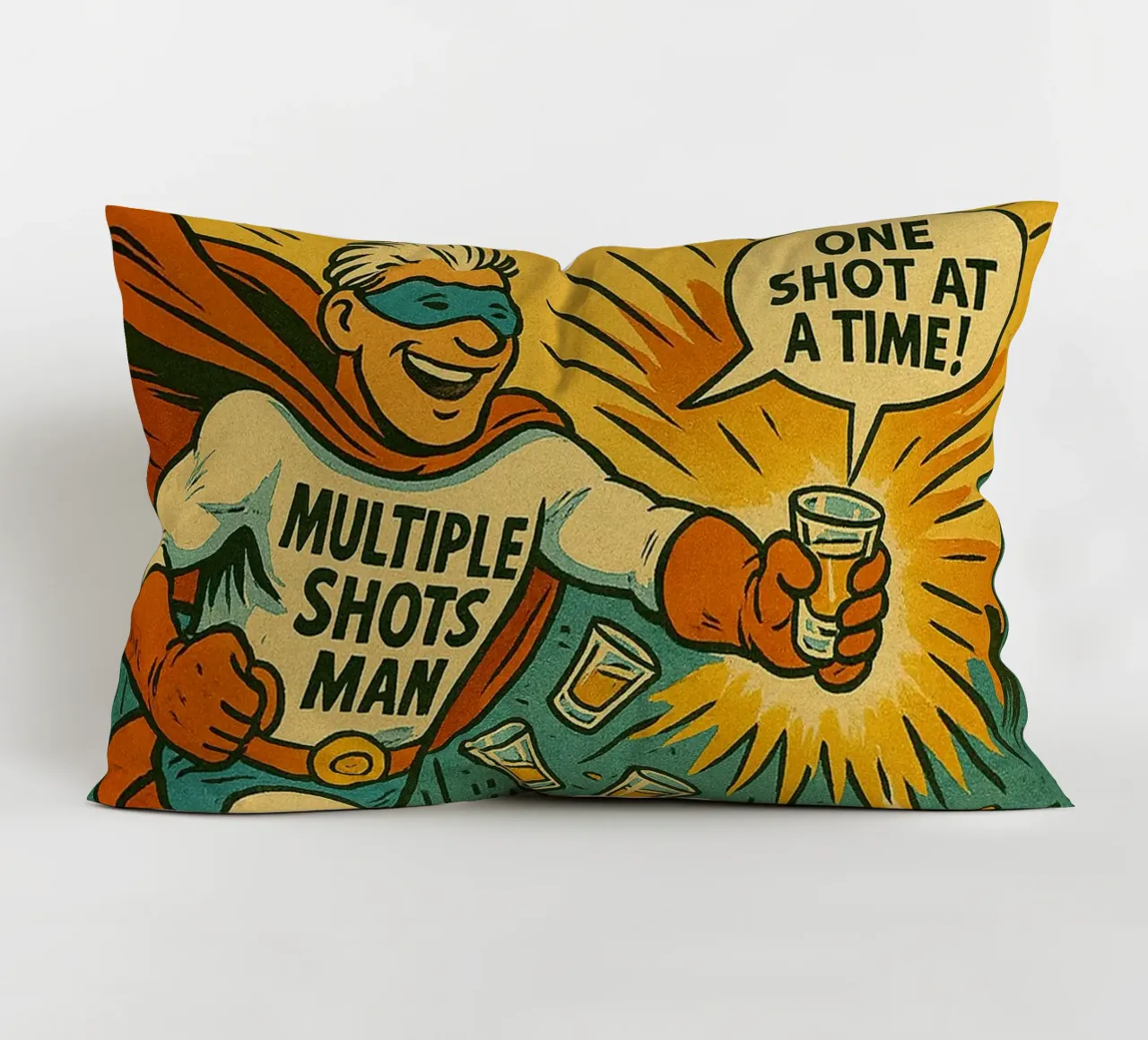 MULTIPLE SHOTS MAN - Fresh Supes On The Block cuscino da Vintage Van Gogh