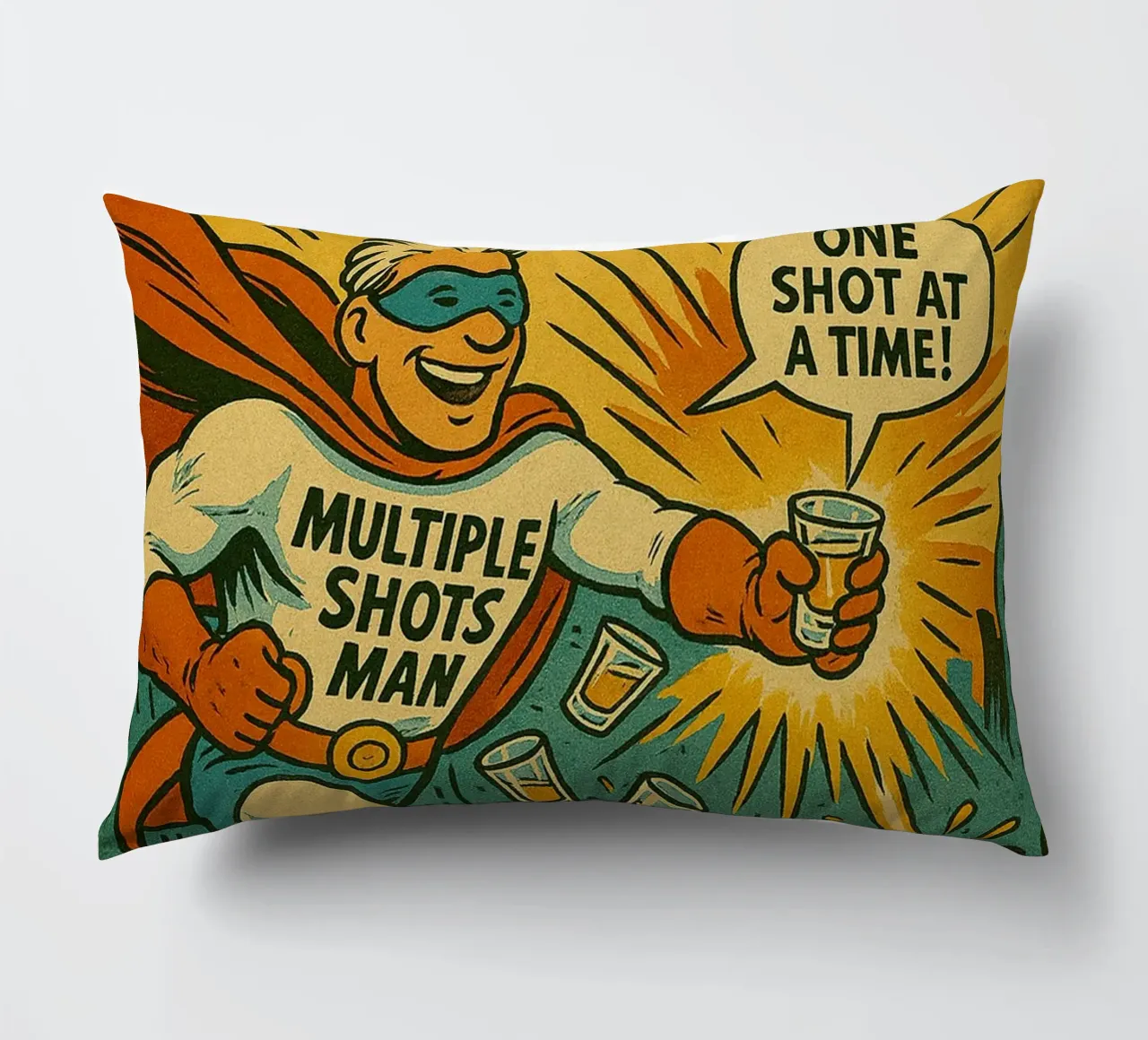 MULTIPLE SHOTS MAN - Fresh Supes On The Block cuscino da Vintage Van Gogh