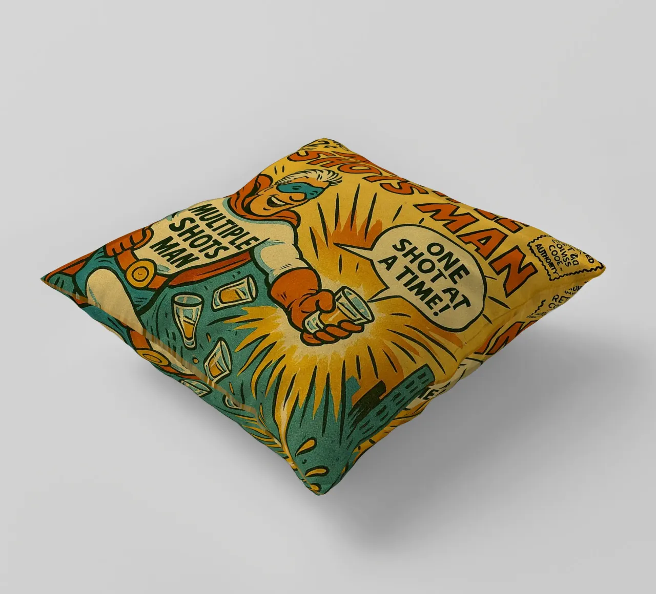 MULTIPLE SHOTS MAN - Fresh Supes On The Block cuscino da Vintage Van Gogh
