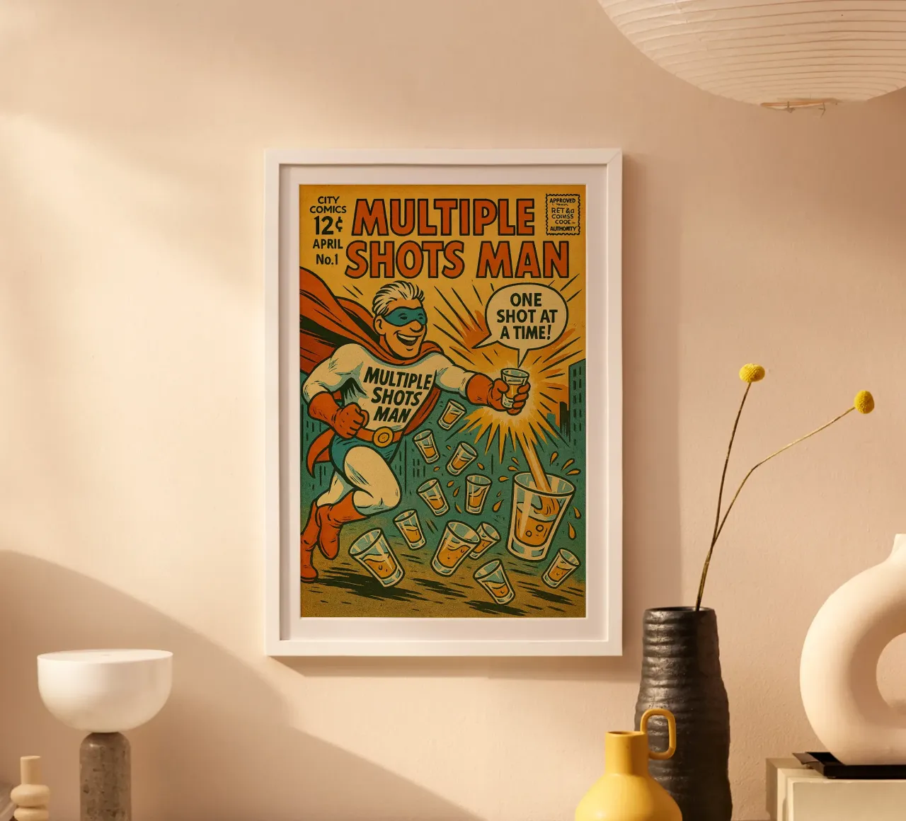 MULTIPLE SHOTS MAN - Fresh Supes On The Block poster da Vintage Van Gogh