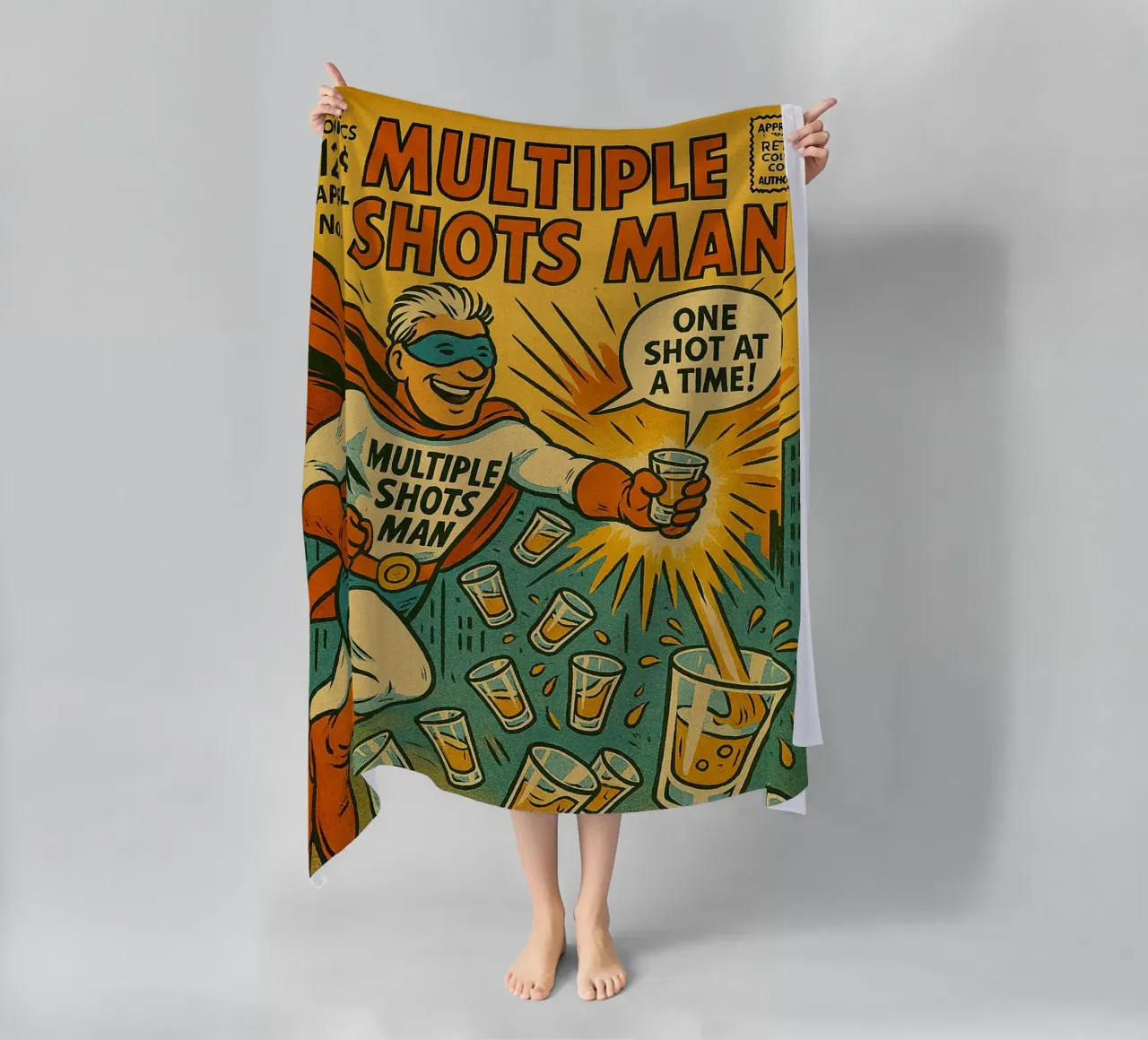 MULTIPLE SHOTS MAN - Fresh Supes On The Block telo mare da Vintage Van Gogh