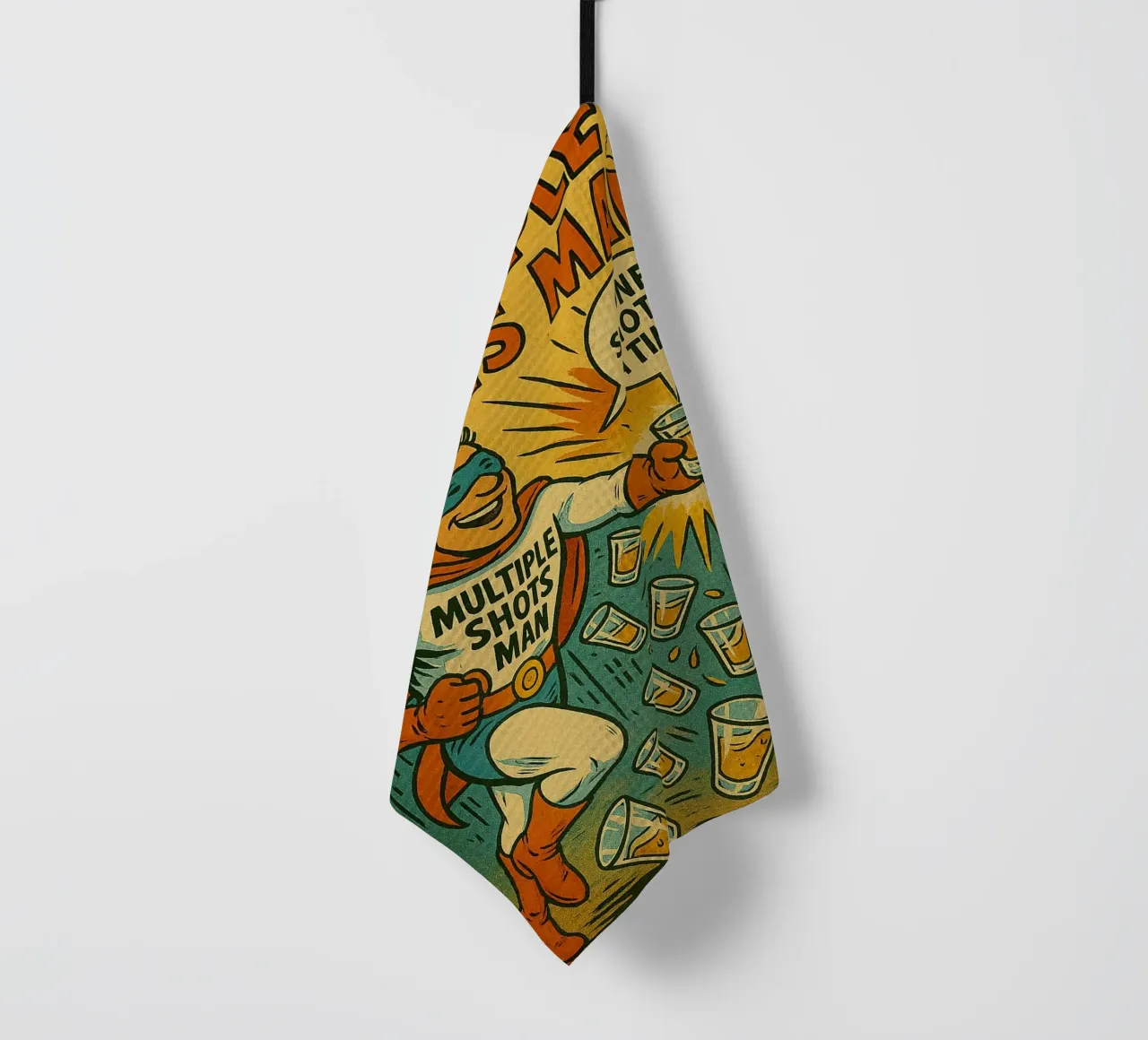 MULTIPLE SHOTS MAN - Fresh Supes On The Block canovaccio da cucina da Vintage Van Gogh