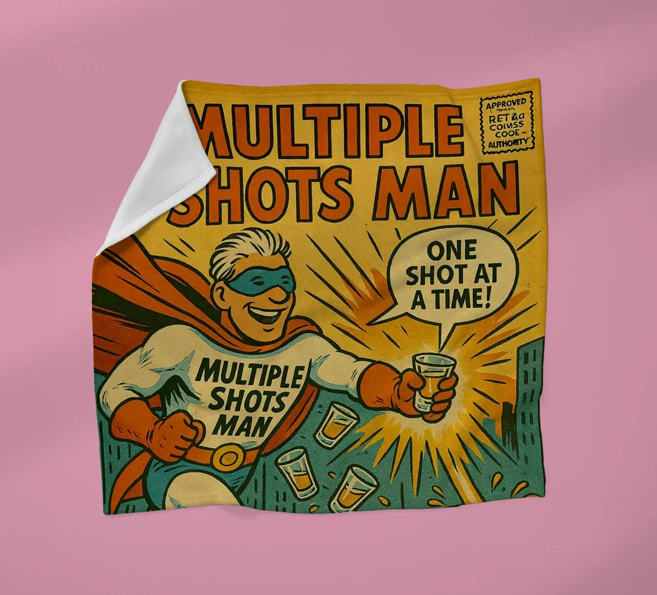 MULTIPLE SHOTS MAN - Fresh Supes On The Block Fleecedecke von Vintage Van Gogh