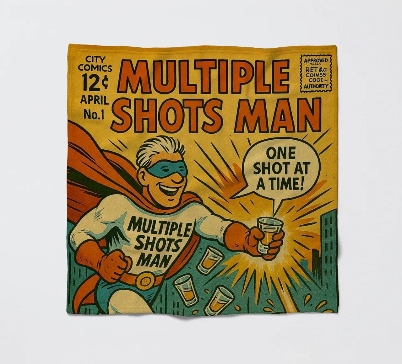 MULTIPLE SHOTS MAN - Fresh Supes On The Block Fleecedecke von Vintage Van Gogh