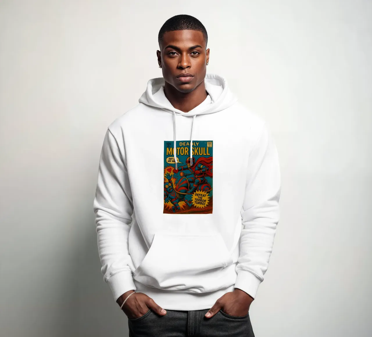MOTOR SKULL - Fresh Supes On The Block sudadera con capucha de Vintage Van Gogh