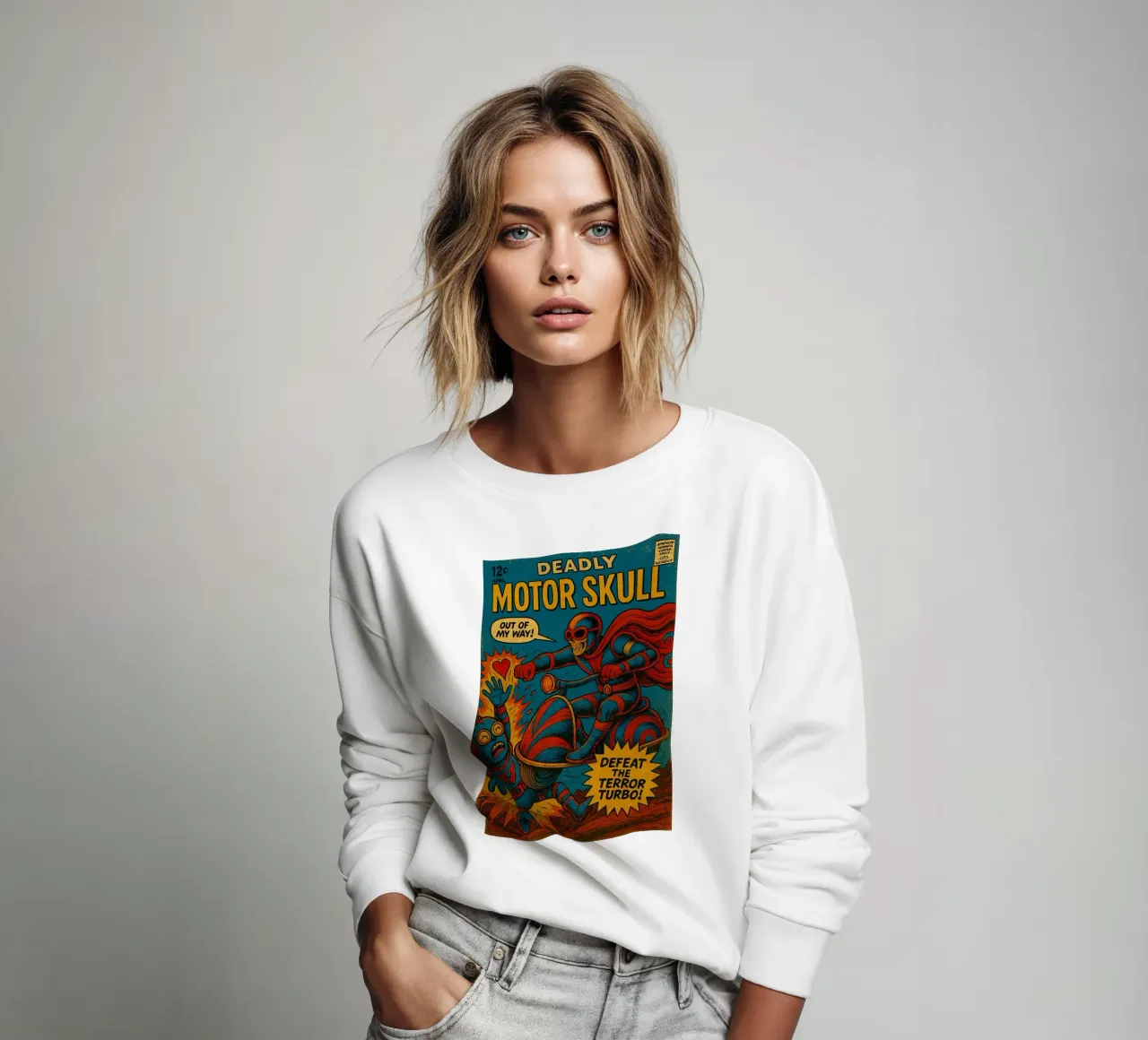 MOTOR SKULL - Fresh Supes On The Block felpa da Vintage Van Gogh