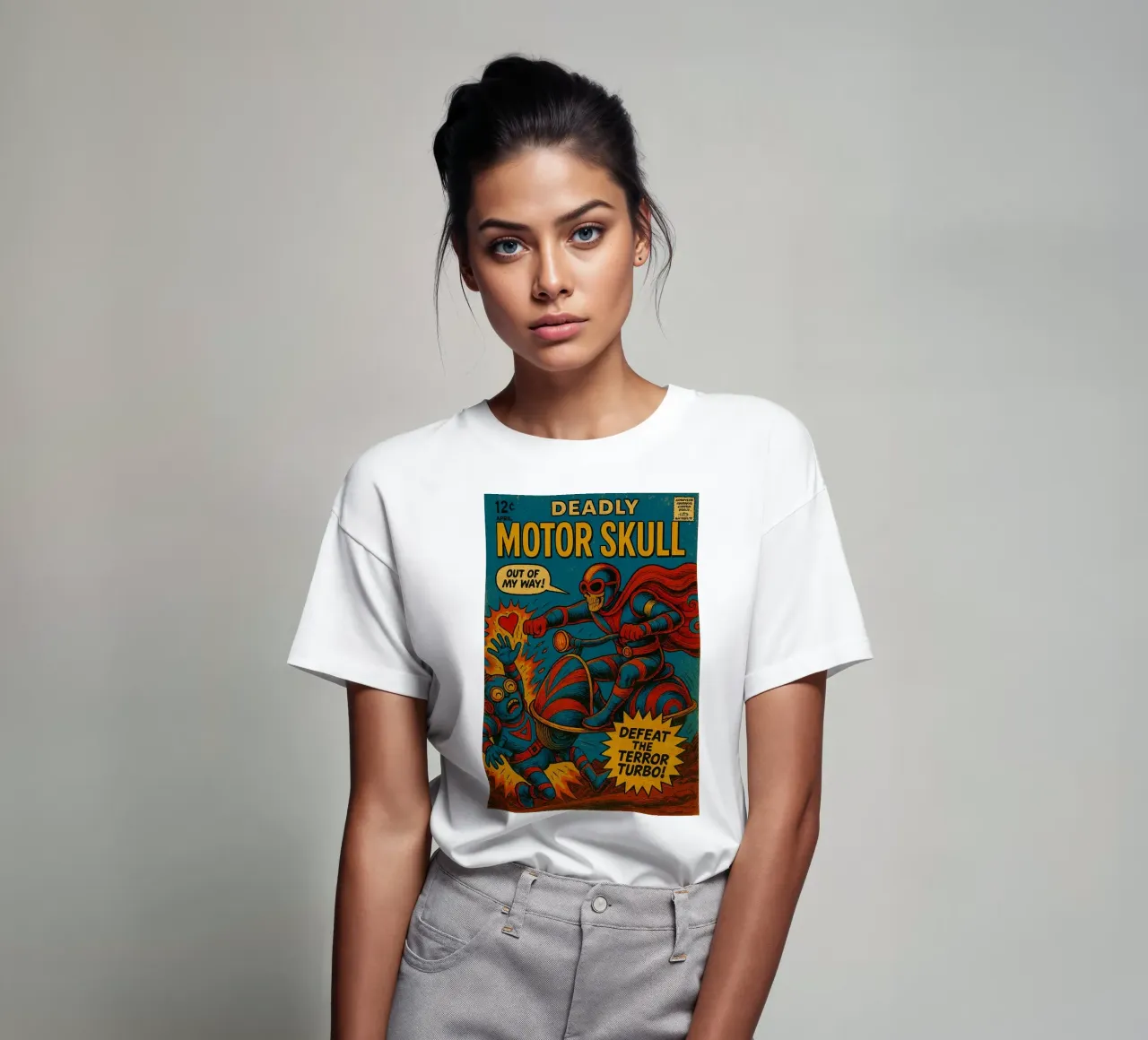MOTOR SKULL - Fresh Supes On The Block t-shirt da Vintage Van Gogh