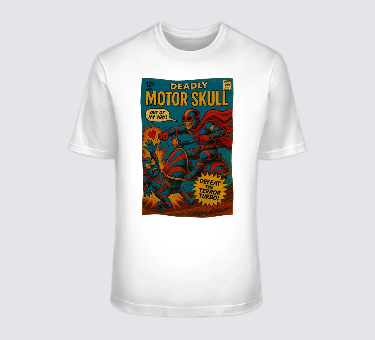 MOTOR SKULL - Fresh Supes On The Block t-shirt da Vintage Van Gogh