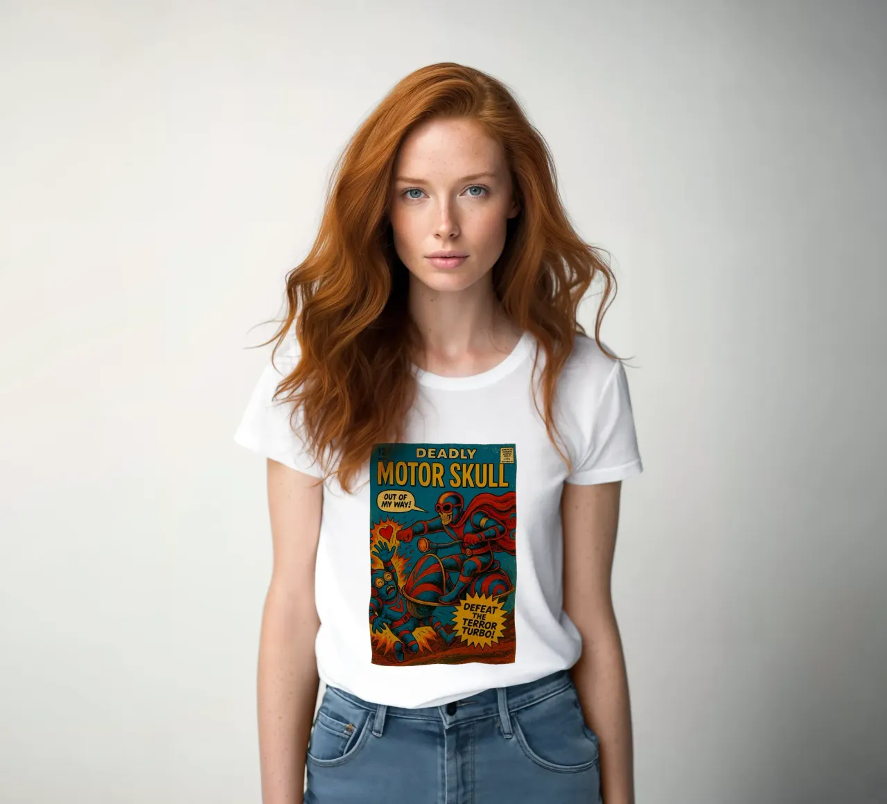 MOTOR SKULL - Fresh Supes On The Block t-shirt da donna da Vintage Van Gogh
